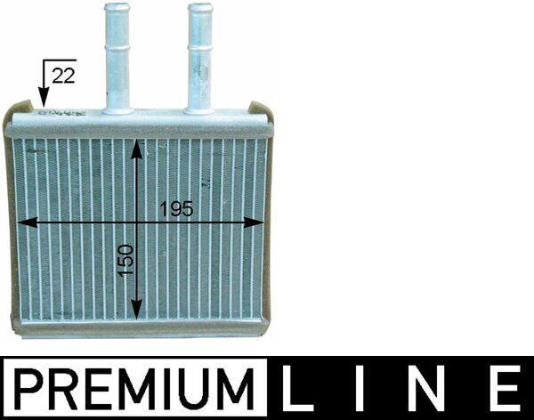 Radiateur de chauffage MAHLE Aftermarket ref. AH 206 000P