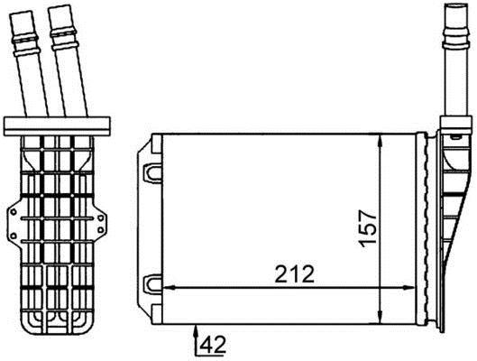Radiateur de chauffage MAHLE Aftermarket ref. AH 209 000S