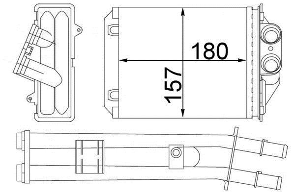 Radiateur de chauffage MAHLE Aftermarket ref. AH 213 000S