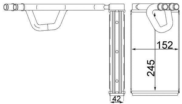 Radiateur de chauffage MAHLE Aftermarket ref. AH 232 000S