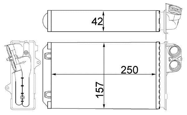 Radiateur de chauffage MAHLE Aftermarket ref. AH 244 000S