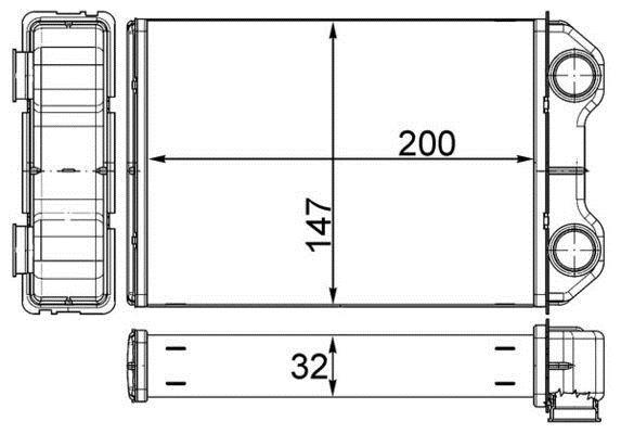 Radiateur de chauffage MAHLE Aftermarket ref. AH 251 000S