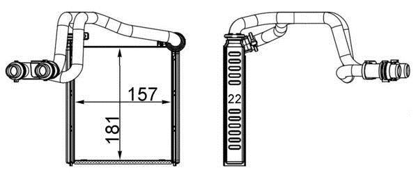 Radiateur de chauffage MAHLE Aftermarket ref. AH 252 000S