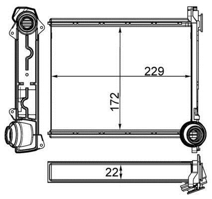 Radiateur de chauffage MAHLE Aftermarket ref. AH 264 000S