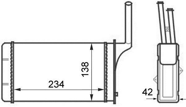 Radiateur de chauffage MAHLE Aftermarket ref. AH 49 000S