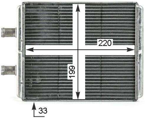 Radiateur de chauffage MAHLE Aftermarket ref. AH 4 000P