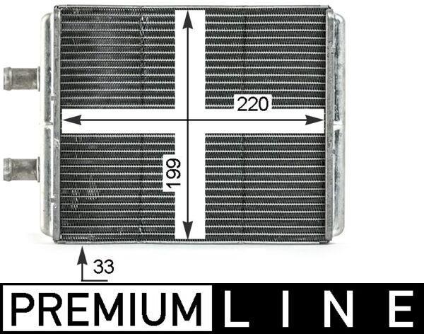 Radiateur de chauffage MAHLE Aftermarket ref. AH 4 000P