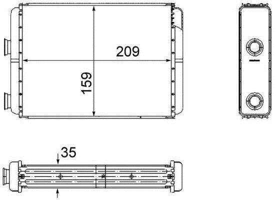 Radiateur de chauffage MAHLE Aftermarket ref. AH 60 000S