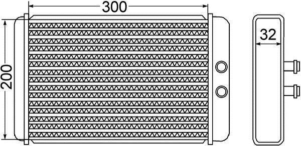 Radiateur de chauffage MAHLE Aftermarket ref. AH 61 000S