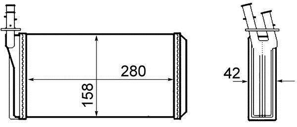 Radiateur de chauffage MAHLE Aftermarket ref. AH 63 000S