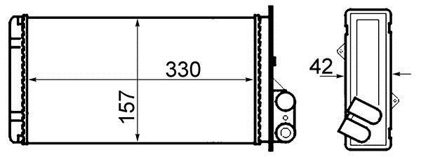 Radiateur de chauffage MAHLE Aftermarket ref. AH 66 000S
