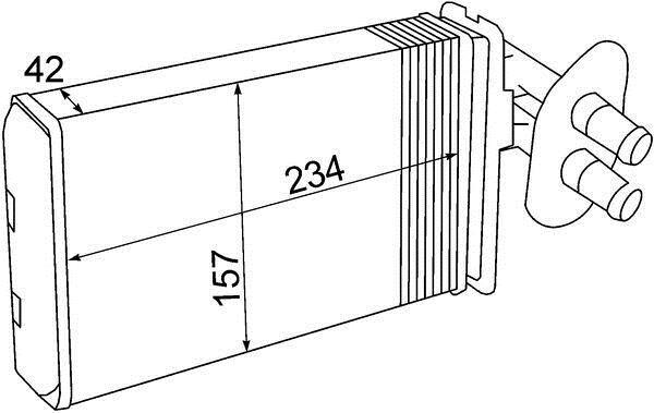 Radiateur de chauffage MAHLE Aftermarket ref. AH 69 000S