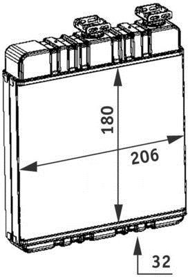 Radiateur de chauffage MAHLE Aftermarket ref. AH 76 000P