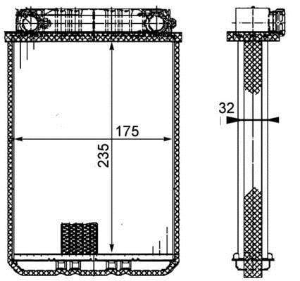 Radiateur de chauffage MAHLE Aftermarket ref. AH 77 000P