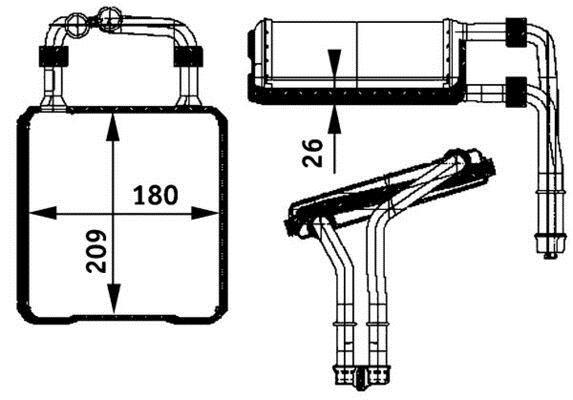 Radiateur de chauffage MAHLE Aftermarket ref. AH 78 000P