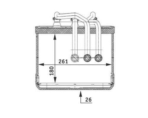 Radiateur de chauffage MAHLE Aftermarket ref. AH 80 000P