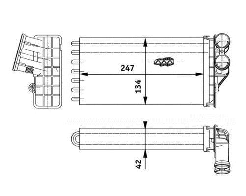 Radiateur de chauffage MAHLE Aftermarket ref. AH 82 000P