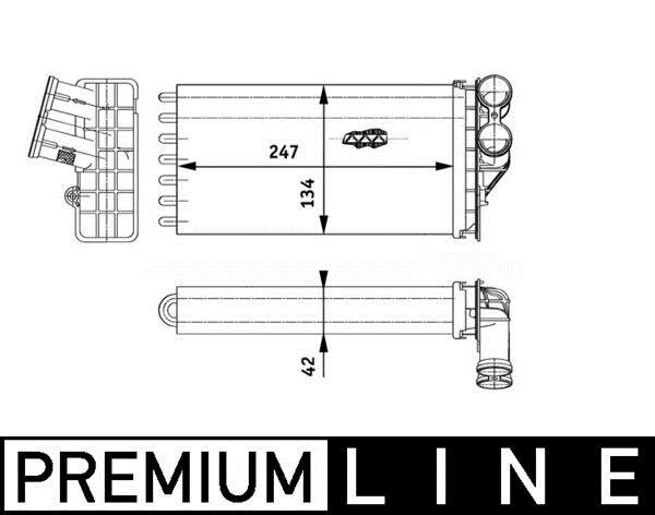 Radiateur de chauffage MAHLE Aftermarket ref. AH 82 000P