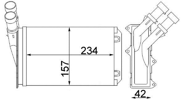 Radiateur de chauffage MAHLE Aftermarket ref. AH 83 000S