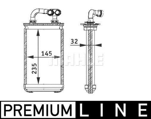 Radiateur de chauffage MAHLE Aftermarket ref. AH 84 000P