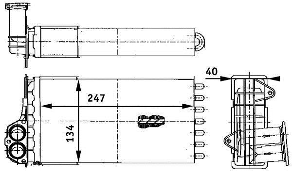 Radiateur de chauffage MAHLE Aftermarket ref. AH 88 000P