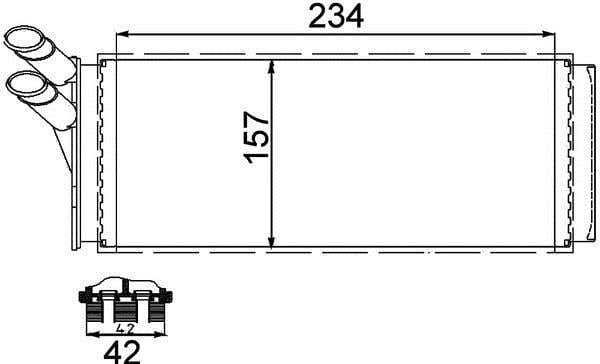 Wärmetauscher, Innenraumheizung MAHLE Aftermarket AH 93 000P zum 