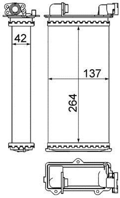 Radiateur de chauffage MAHLE Aftermarket ref. AH 94 000S