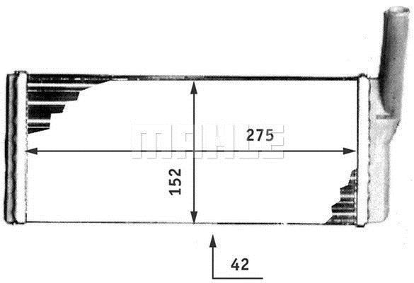 Radiateur de chauffage MAHLE Aftermarket ref. AH 96 000P