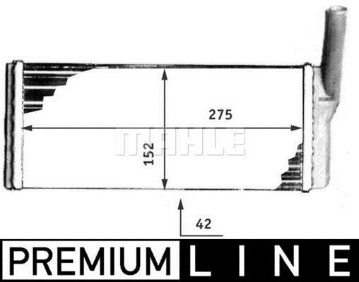 Radiateur de chauffage MAHLE Aftermarket ref. AH 96 000P