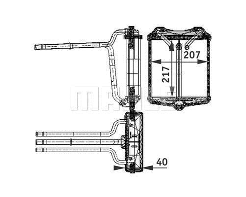 Radiateur de chauffage MAHLE Aftermarket ref. AH 97 000P