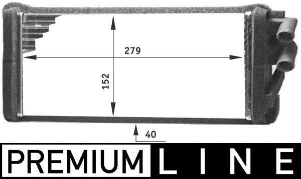 Radiateur de chauffage MAHLE Aftermarket ref. AH 98 000P