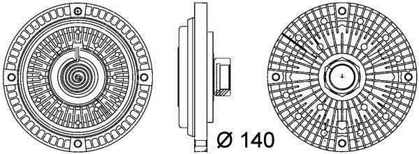 Embrayage, ventilateur de radiateur (Embrayage ventilateur moteur) MAHLE Aftermarket CFC 105 000P
