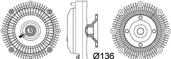 Embrayage, ventilateur de radiateur (Embrayage ventilateur moteur) MAHLE Aftermarket CFC 110 000P