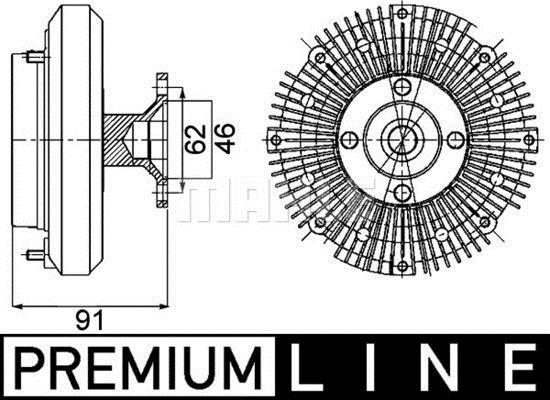 Embrayage, ventilateur de radiateur (Embrayage ventilateur moteur) MAHLE Aftermarket CFC 112 000P