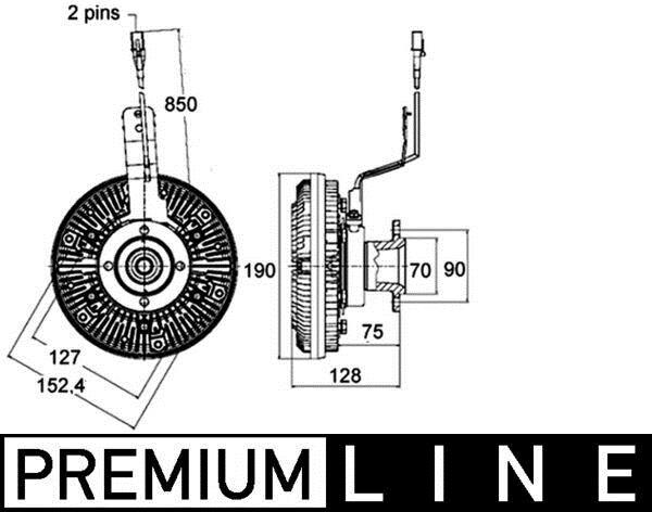 Embrayage, ventilateur de radiateur (Embrayage ventilateur moteur) MAHLE Aftermarket CFC 134 000P