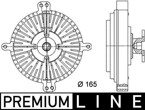 Embrayage, ventilateur de radiateur (Embrayage ventilateur moteur) MAHLE Aftermarket CFC 60 000P