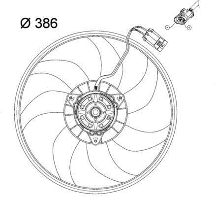 Ventilateur de refroidissement du moteur (Motoventilateur) MAHLE Aftermarket CFF 119 000P