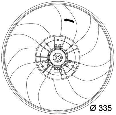 Ventilateur de refroidissement du moteur (Motoventilateur) MAHLE Aftermarket CFF 120 000P