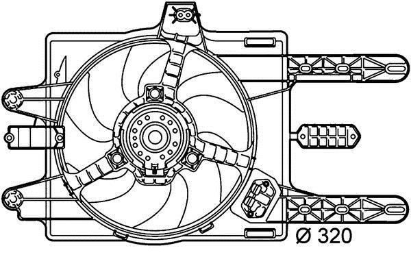 Ventilateur de refroidissement du moteur (Motoventilateur) MAHLE Aftermarket CFF 141 000P
