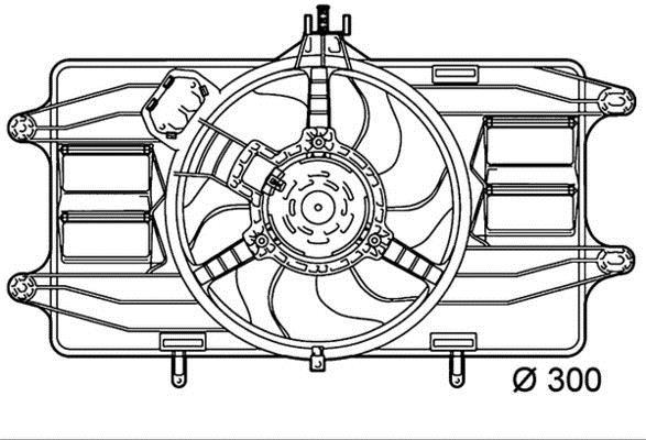 Ventilateur de refroidissement du moteur (Motoventilateur) MAHLE Aftermarket CFF 142 000P