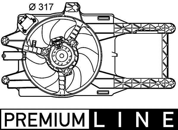 Ventilateur de refroidissement du moteur (Motoventilateur) MAHLE Aftermarket CFF 145 000P