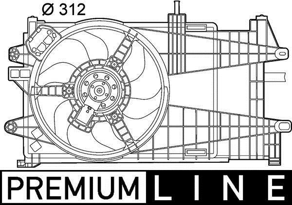 Ventilateur de refroidissement du moteur (Motoventilateur) MAHLE Aftermarket CFF 151 000P