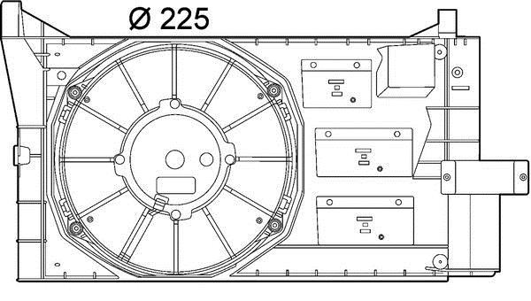 Ventilateur de refroidissement du moteur (Motoventilateur) MAHLE Aftermarket CFF 154 000P