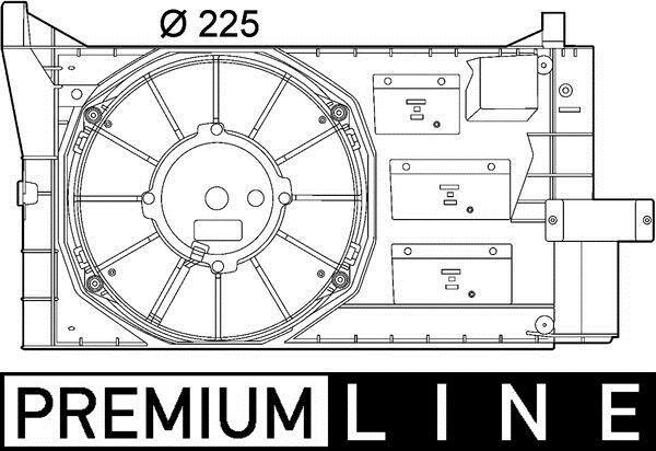 Ventilateur de refroidissement du moteur (Motoventilateur) MAHLE Aftermarket CFF 154 000P