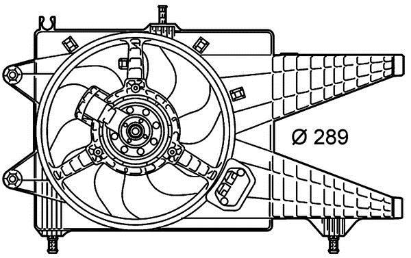 Ventilateur de refroidissement du moteur (Motoventilateur) MAHLE Aftermarket CFF 156 000P