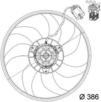 Ventilateur de refroidissement du moteur (Motoventilateur) MAHLE Aftermarket ref. CFF 160 000P