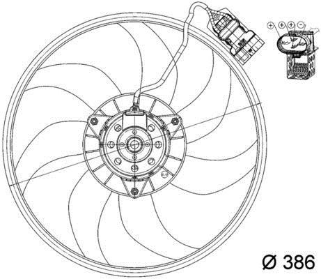 Ventilateur de refroidissement du moteur (Motoventilateur) MAHLE Aftermarket CFF 161 000P