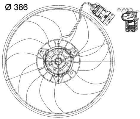 Ventilateur de refroidissement du moteur (Motoventilateur) MAHLE Aftermarket CFF 162 000P