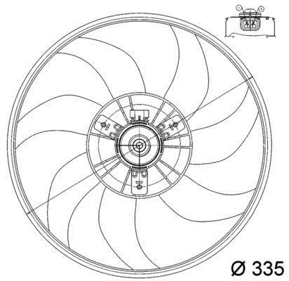 Ventilateur de refroidissement du moteur (Motoventilateur) MAHLE Aftermarket CFF 164 000P