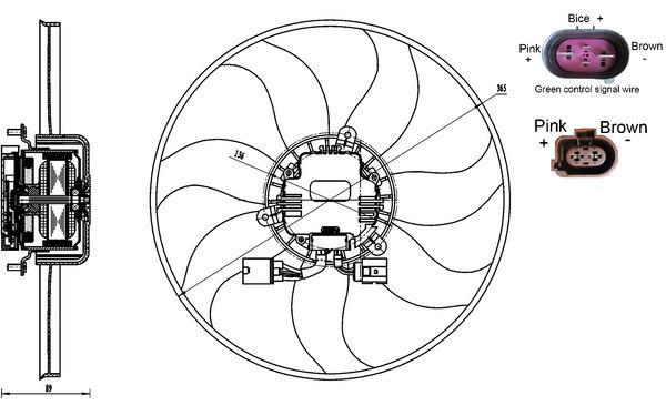 Ventilateur de refroidissement du moteur (Motoventilateur) MAHLE Aftermarket CFF 170 000S